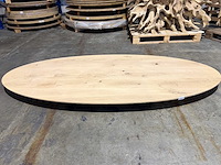 Eiken ovaal tafelblad 240 cm. - afbeelding 3 van  3