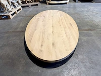 Eiken ovaal tafelblad 240 cm. - afbeelding 2 van  3