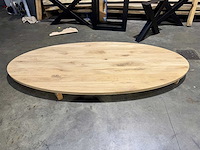 Eiken ovaal tafelblad 260 cm. - afbeelding 1 van  2
