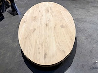 Eiken ovaal tafelblad 260 cm. - afbeelding 2 van  2