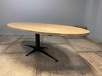 Eiken ovale eettafel 260 cm. - afbeelding 3 van  4