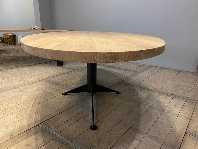 Eiken ovale eettafel 260 cm. - afbeelding 4 van  4