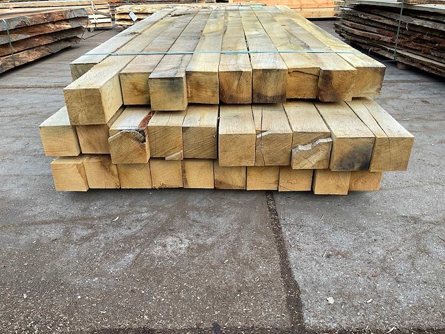 Eiken palen 100x100 mm (30x) - afbeelding 1 van  2