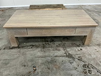 Eiken salontafel 140x70,5x41cm - afbeelding 2 van  6