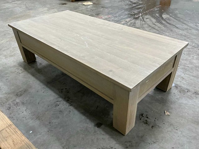 Eiken salontafel 140x70,5x41cm - afbeelding 4 van  6