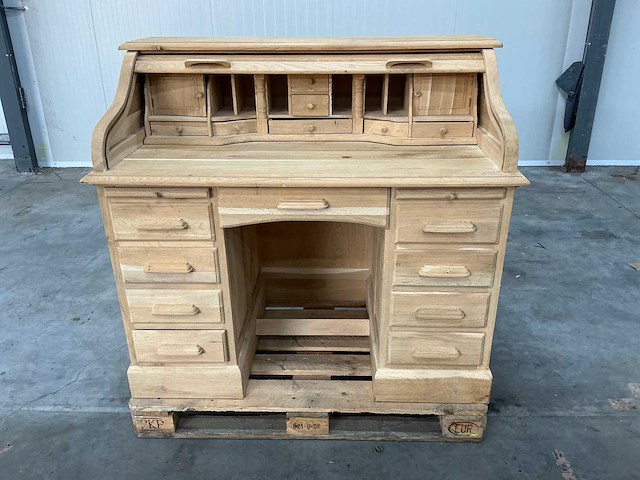 Eiken secretaire, bureau 111x123,5x70,5cm - afbeelding 2 van  9