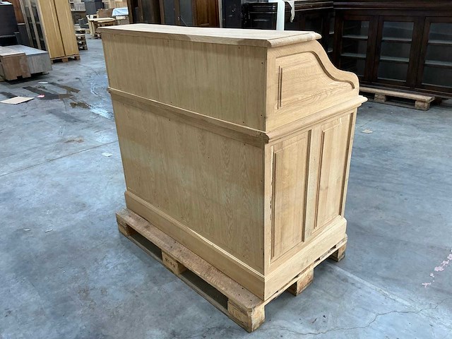 Eiken secretaire, bureau 111x123,5x70,5cm - afbeelding 4 van  9