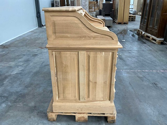 Eiken secretaire, bureau 111x123,5x70,5cm - afbeelding 7 van  9