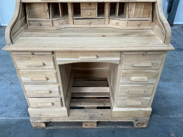 Eiken secretaire, bureau 111x123,5x70,5cm - afbeelding 9 van  9