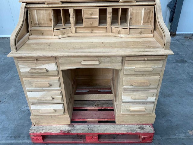 Eiken secretaire, bureau 111x123,5x70,5cm - afbeelding 2 van  2
