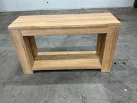 Eiken sidetabel 64,5x110x35,5cm - afbeelding 1 van  1