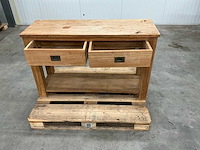 Eiken sidetabel 75x120,5x40,5cm - afbeelding 1 van  1