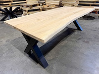 Eiken tafel 220 cm. - afbeelding 1 van  4