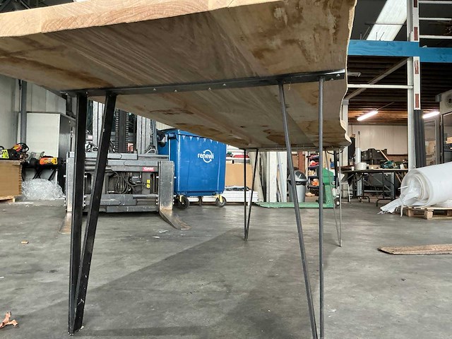 Eiken tafel (2,66x0,80 mtr) - afbeelding 5 van  13