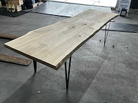 Eiken tafel (2,66x0,80 mtr) - afbeelding 6 van  13