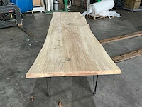 Eiken tafel (2,66x0,80 mtr) - afbeelding 10 van  13