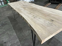 Eiken tafel (2,66x0,80 mtr) - afbeelding 11 van  13