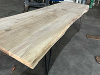 Eiken tafel (2,66x0,80 mtr) - afbeelding 12 van  13