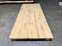 Eiken tafelblad 220 cm. - afbeelding 1 van  2