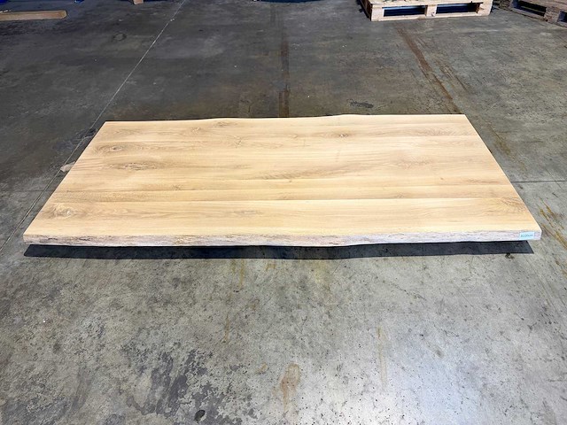 Eiken tafelblad 220 cm. - afbeelding 1 van  3