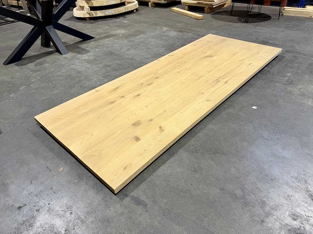 Eiken tafelblad 260 cm. - afbeelding 2 van  3