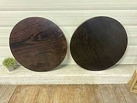 Eiken tafelblad ø 80 cm (4x) - afbeelding 1 van  3