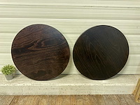 Eiken tafelblad ø 80 cm (4x) - afbeelding 2 van  3