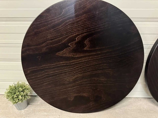 Eiken tafelblad ø 80 cm (4x) - afbeelding 3 van  3