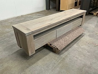 Eiken televisiemeubel 45,5x205x45cm - afbeelding 1 van  3