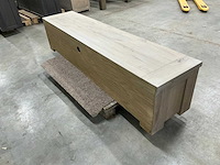 Eiken televisiemeubel 45,5x205x45cm - afbeelding 2 van  3