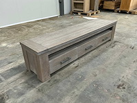Eiken televisiemeubel 46x205,5x46cm - afbeelding 2 van  3