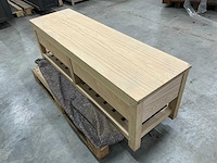 Eiken televisiemeubel 48x150x45,5cm - afbeelding 2 van  4
