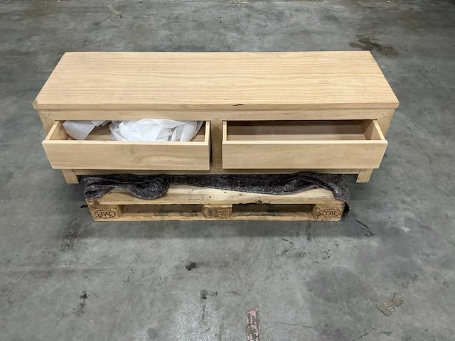 Eiken televisiemeubel 48x150x45,5cm - afbeelding 4 van  4