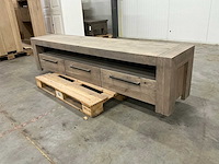 Eiken televisiemeubel 50x222,5x45cm - afbeelding 1 van  6