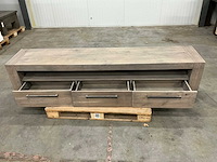 Eiken televisiemeubel 50x222,5x45cm - afbeelding 6 van  6