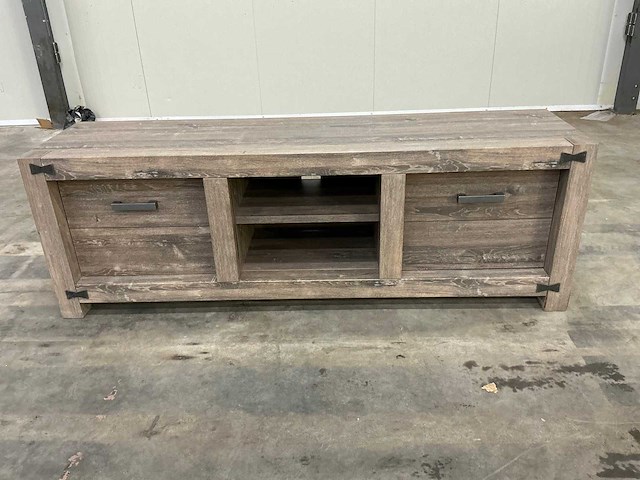 Eiken televisiemeubel 63,5x190x48,5cm - afbeelding 2 van  6