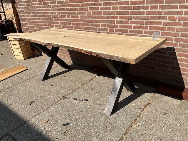 Eiken tuintafel 214 cm - afbeelding 2 van  4