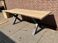 Eiken tuintafel 214 cm - afbeelding 2 van  4