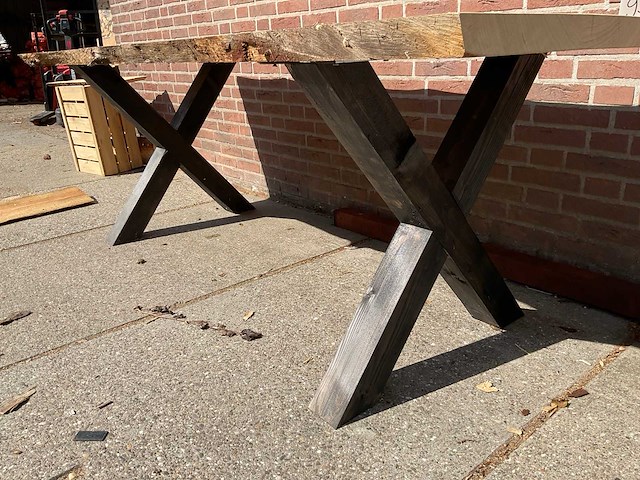 Eiken tuintafel 214 cm - afbeelding 3 van  4