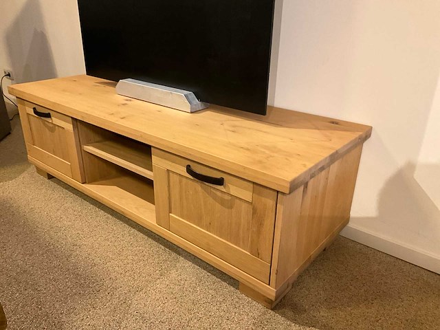 Eiken tv meubel - afbeelding 3 van  4