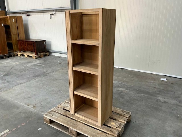 Eiken vakkenkast 156,5x56,5x35cm - afbeelding 1 van  5
