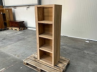 Eiken vakkenkast 156,5x56,5x35cm - afbeelding 1 van  5