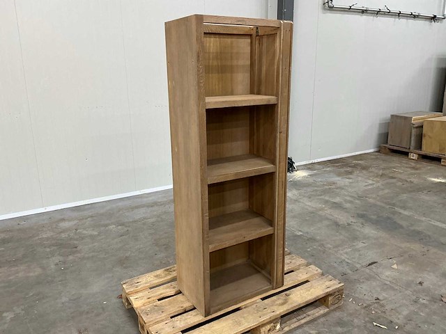 Eiken vakkenkast 156,5x56,5x36cm - afbeelding 3 van  5