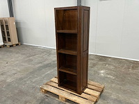 Eiken vakkenkast 162,5x56,5x33cm - afbeelding 1 van  5