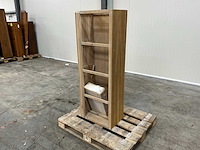 Eiken vakkenkast met planken 156,5x56,5x35cm - afbeelding 1 van  6