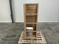 Eiken vakkenkast met planken 156,5x56,5x35cm - afbeelding 2 van  6