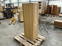Eiken vakkenkast met planken 156,5x56,5x35cm - afbeelding 4 van  6