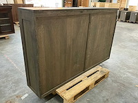 Eiken winkelkast / vitrinekast 120,5x200,5x40,5cm - afbeelding 4 van  4