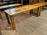 Eikenhouten restauranttafel - afbeelding 2 van  8