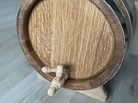 Eikenhouten vat van gespleten eikenhout – 15 liter, bruin, 2025 - afbeelding 2 van  5